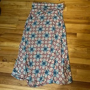Lularoe Maxi Skirt with Geometric Shapes